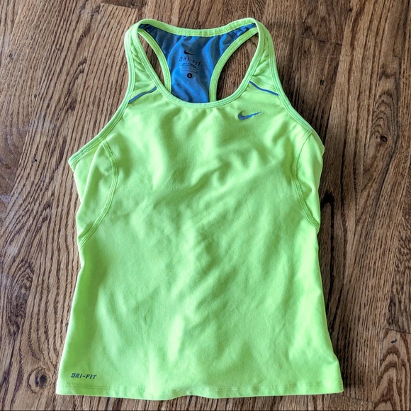 Nike Dri-Fit Tank size Small bright yellow - Picture 1 of 5